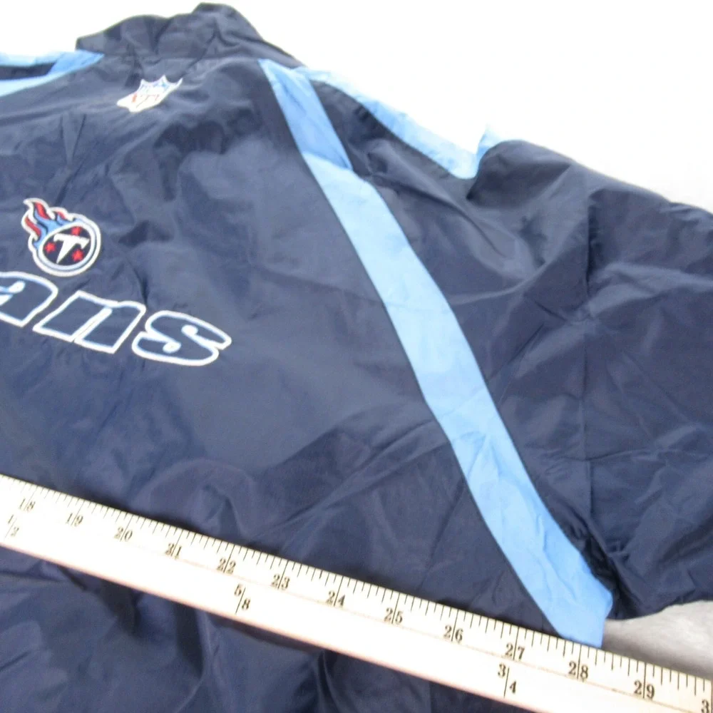 Vintage Tennessee Titans Jacket Mens XXL Reebok Blue Full Zip Wind Rain READ